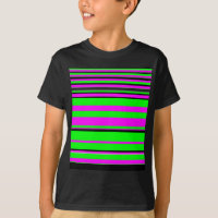 Hot Pink Green Black Colourful Stripe Pattern