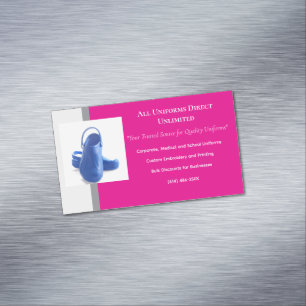 Hot Pink Grey Blue Medical Uniform Nurse Shoes Magnetic Business Card