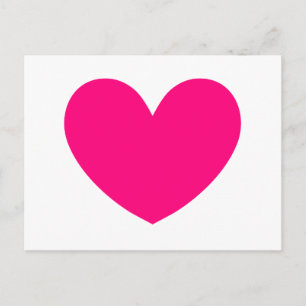 Hot Pink Heart Design A01 Postcard