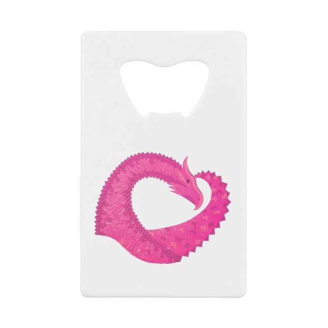 Hot pink heart dragon on white (Front)