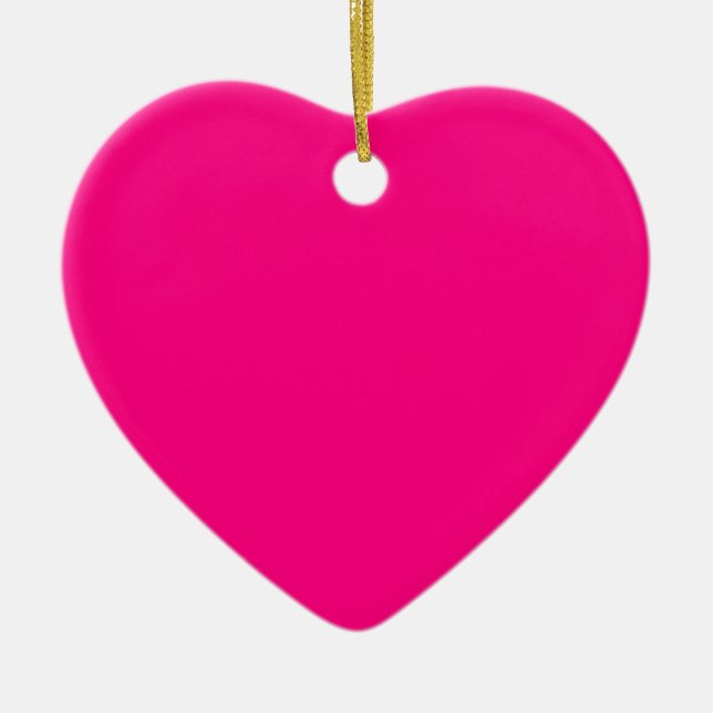Hot Pink Heart Ornament (Front)