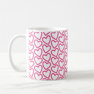 Hot Pink Hearts Coffee Mug