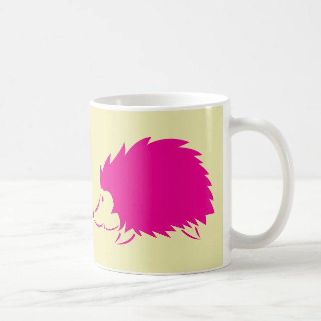 Hot Pink Hedgehog Coffee Mug (Right)