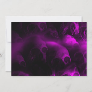 Hot Pink Hell Skull Halloween Invitation