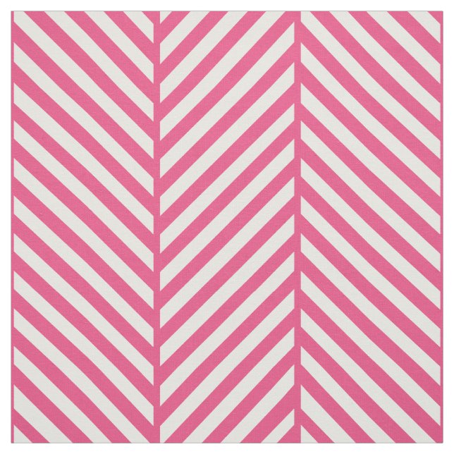 Hot Pink Herringbone Large Scale Fabric (Swatch)