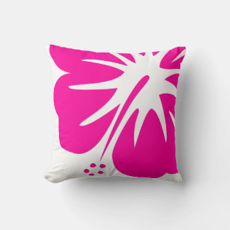 Hot Pink Hibiscus Cushion