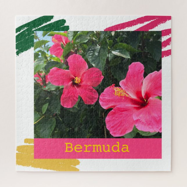 Hot Pink Hibiscus Jigsaw Puzzle (Vertical)