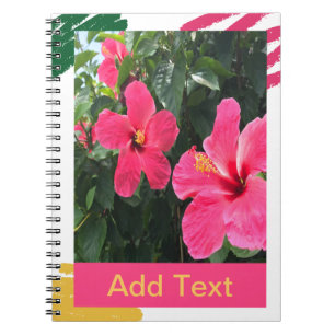 Hot Pink Hibiscus Notebook
