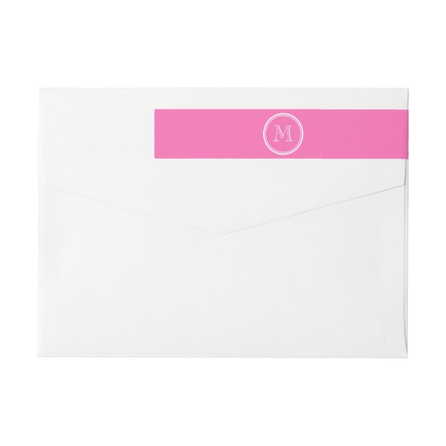 Hot Pink High End Coloured Personalised Wrap Around Label (Back)