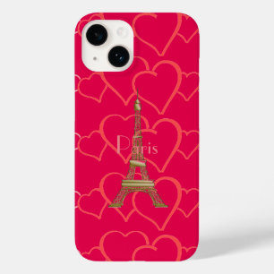 Hot Pink, I Love Paris Case-Mate iPhone Case
