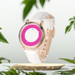 Hot pink initials personalised eWatch Watch<br><div class="desc">Gift for her,  hot pink wrist watch</div>