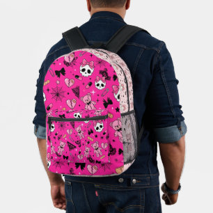 Hot Pink Jirai Kei Backpack Goth