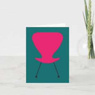 Hot Pink Keenest Retro Chair All-Purpose Note Card