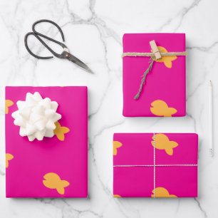 Hot Pink Kids Wrapping Paper Sheet