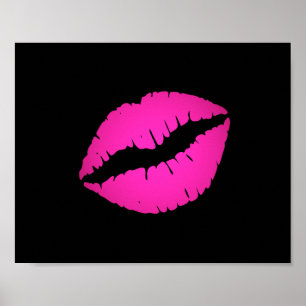 Hot Pink Kiss Poster