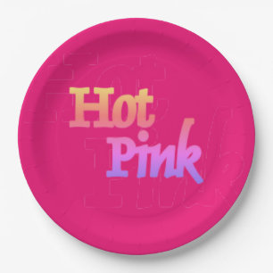 Hot Pink large paper plates