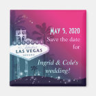 Hot Pink Las Vegas Strip Wedding Save the Date