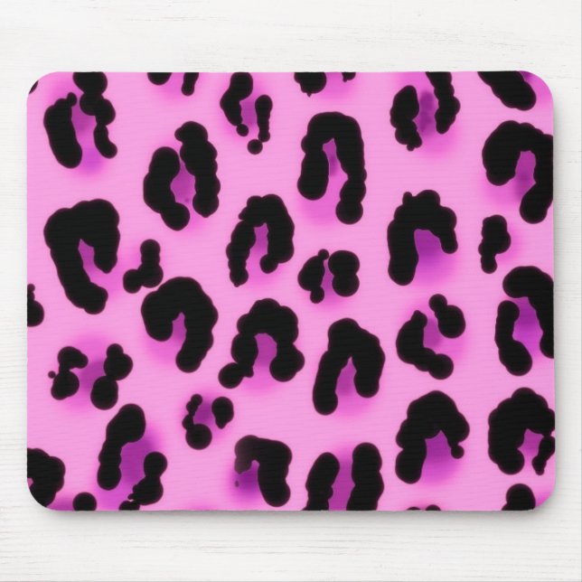 Hot Pink Leopard Mouse Pad (Front)