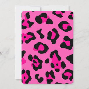 hot pink leopard print invitation