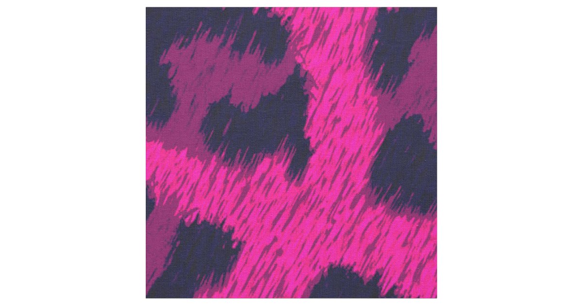 Hot Pink Leopard Print Pattern Fabric | Zazzle.com.au