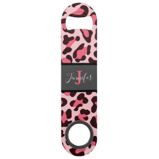 Hot Pink Leopard Print Speed Bottle Opener