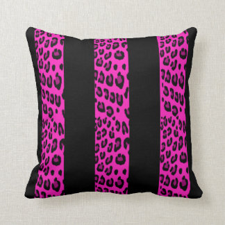 Hot Pink Leopard Stripes Cushion