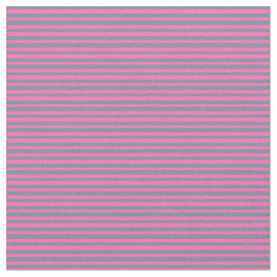 Hot Pink & Light Slate Grey Coloured Lines Fabric