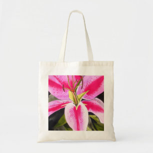 Hot Pink Lily Tenerife pop art watercolor flower Tote Bag