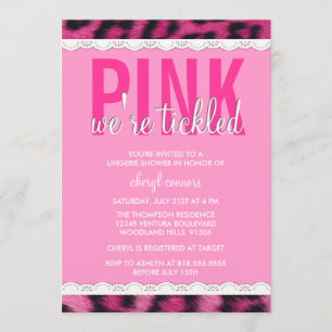 Hot Pink Lingerie Shower Invitation