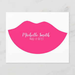 Hot Pink lips design Make-up artist Flyer