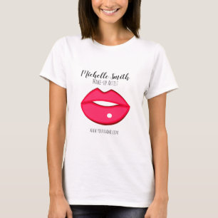 Hot Pink lips design Make-up artist T-Shirt