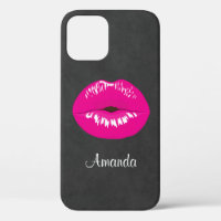 Hot Pink Lips Glamourous Illustration