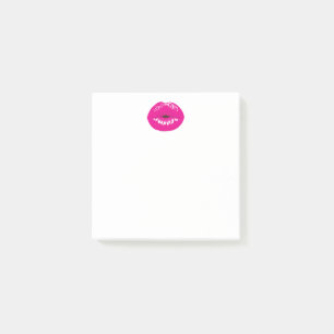 Hot Pink Lips Glamourous Illustration Post-it Notes