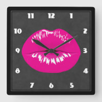 Hot Pink Lips Glamourous Illustration