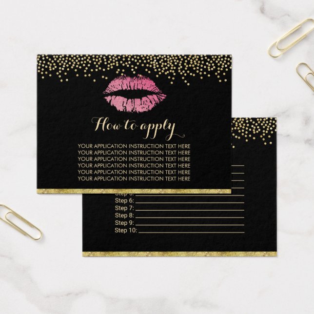 Hot Pink Lips Salon Application Instructions (Office)