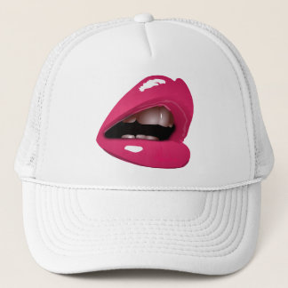 Hot  Pink Lips Trucker Hat