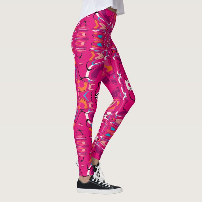 Hot Pink Liquid Motion Leggings (Right)