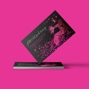 Hot Pink Machine Fabric Tailor Fabric Sewing Business Card