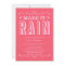 Hot Pink Make it Rain Bridal Shower Invitations