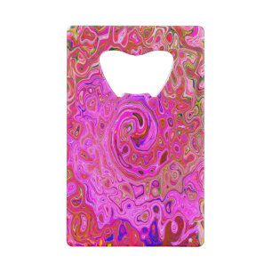 Hot Pink Marbled Colours Abstract Retro Swirl