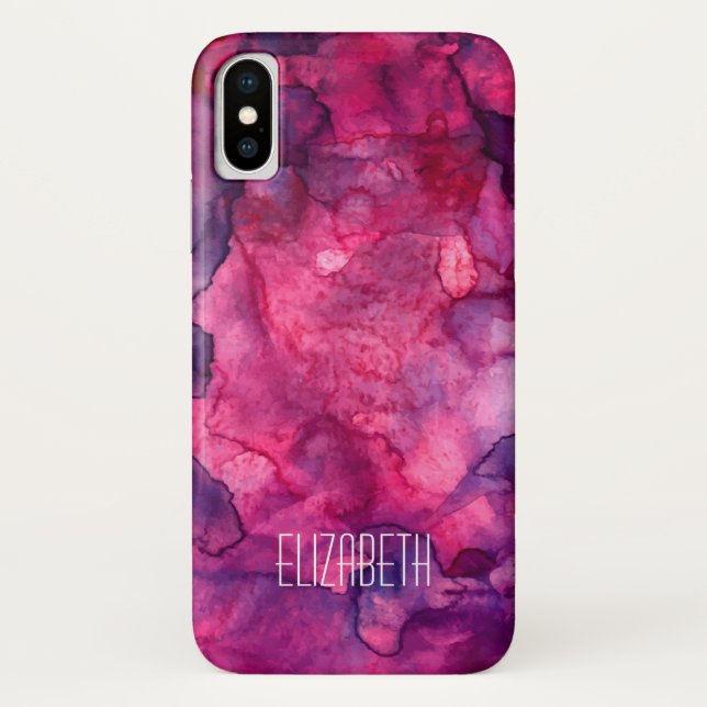 Hot Pink Mashup Apple iPhone X Case (Back)