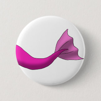 Hot Pink Mermaid Tail 6 Cm Round Badge