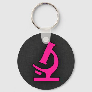 Hot Pink Microscope Key Ring
