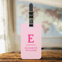 Hot Pink Minimal Modern Monogram