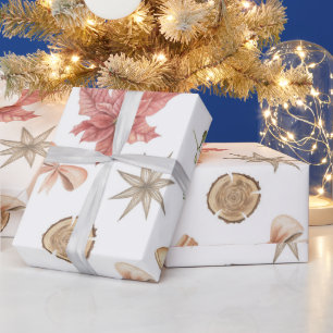 Hot Pink Modern Groovy Christmas  Wrapping Paper