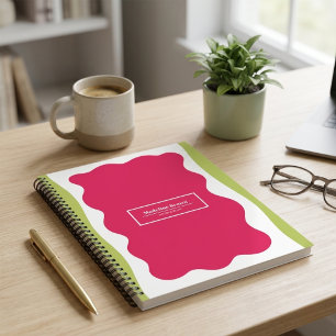 Hot Pink Modern Trendy Cute Patterns Stylish Notebook