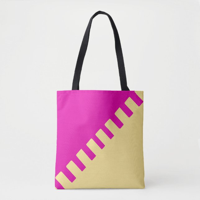 Hot Pink Modern Trendy Pattern Tote Bag (Front)
