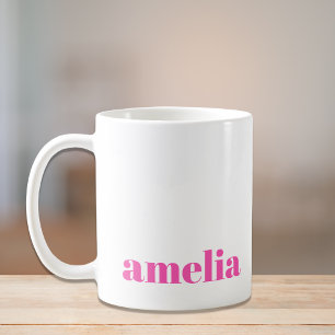 Hot Pink Monogram Coffee Mug