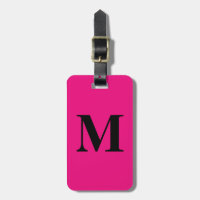 Hot Pink Monogram Initials Gift Party Favour Girl