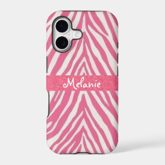 Hot Pink Monogram iPhone Case